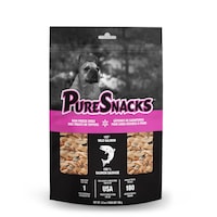 Gâteries séchées à froid au saumon pour chiens PureSnacks, 100 g Front_Flat