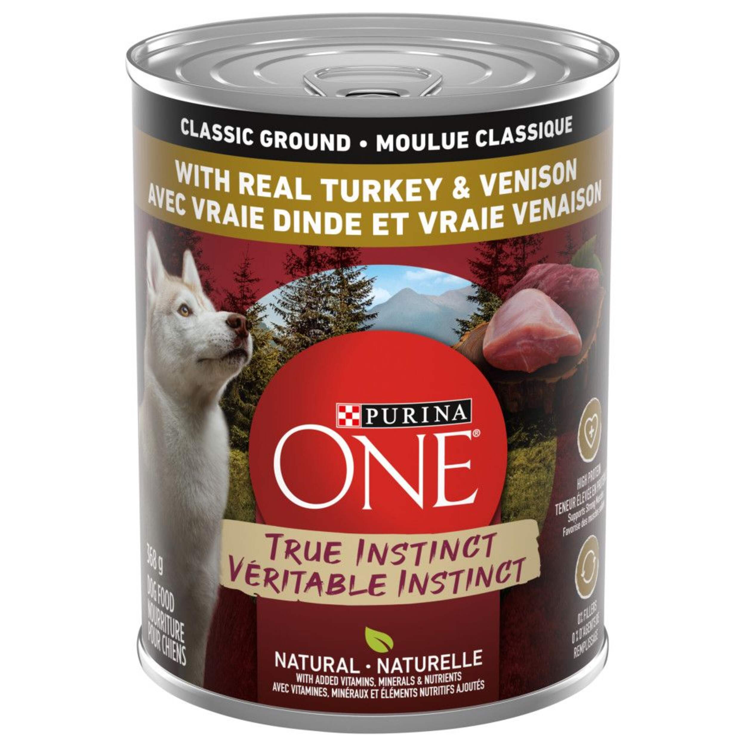 Purina ONE® Turkey & Venison Adult Wet Dog Food, 368-g Front_Elevated