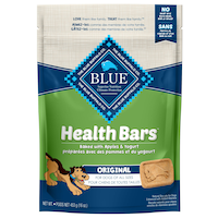 Gâteries santé pour chiens Blue Buffalo BLUE, barres pommes et yogourt, 453 g Front_Flat