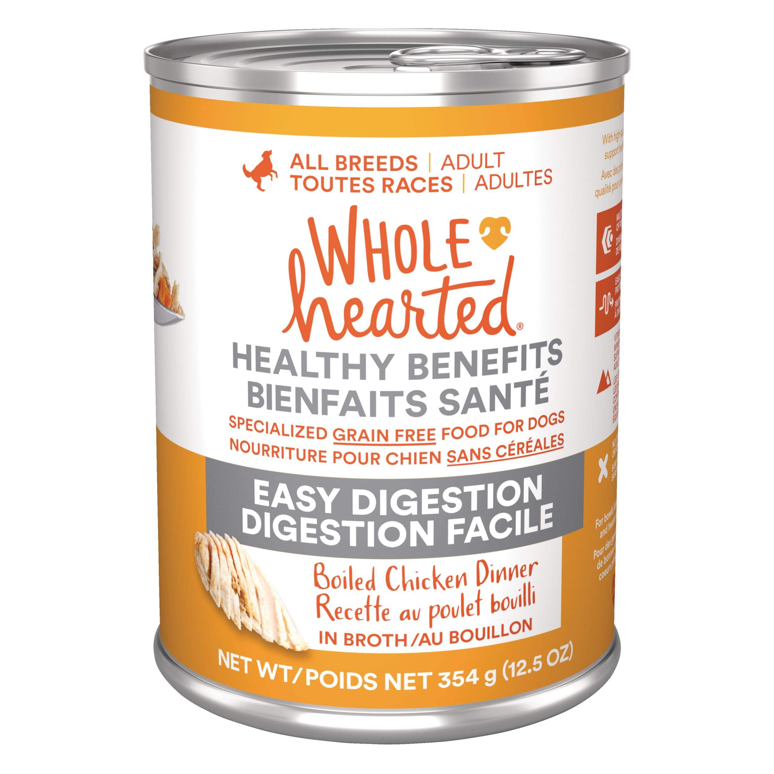 WholeHearted Grain-Free Easy Digestion Chicken Adult Wet Dog Food, 354-g Front_Flat