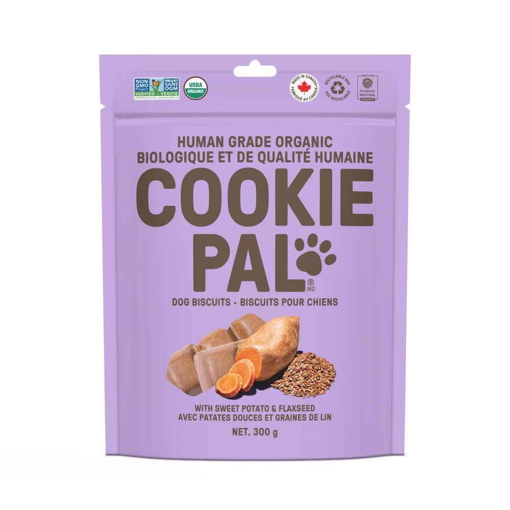 Gâteries pour chiens Cookie Pal, biscuits biologiques à la patate douce