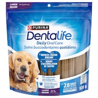 Purina DentaLife Oral Care Dog Treats for Large Breed Dogs, 28-Pk, 920-g Front_Flat