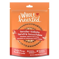 Gâteries de dressage pour chiens bouchées tendres sans grains au poulet WholeHearted, 453 g Front_Flat