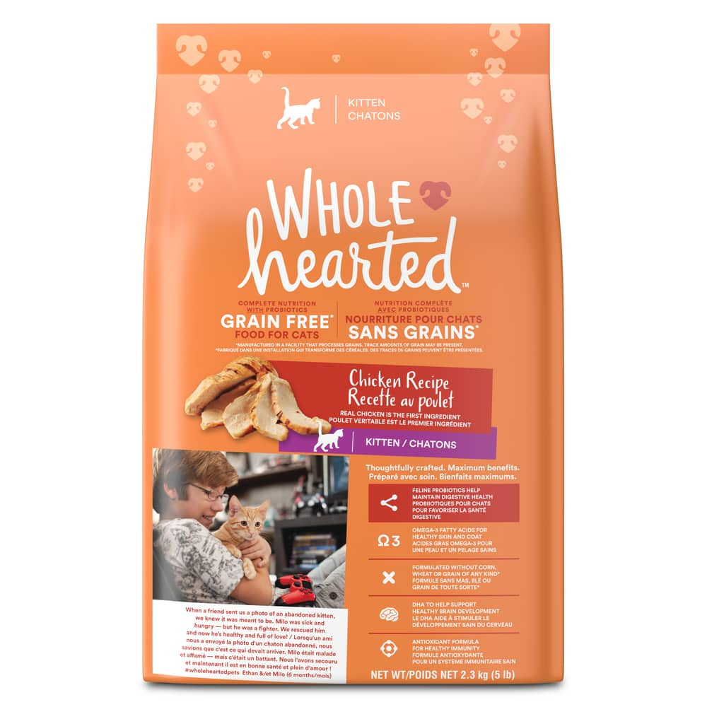 WholeHearted GrainFree Chicken Recipe Dry Kitten Cat Food, 2.26kg