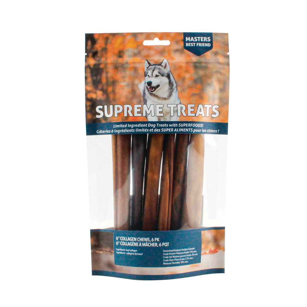 Masters Best Friend Supreme Treats Collagen Chew Dog Treats, 6-in, 6-pk  Canadian Tire