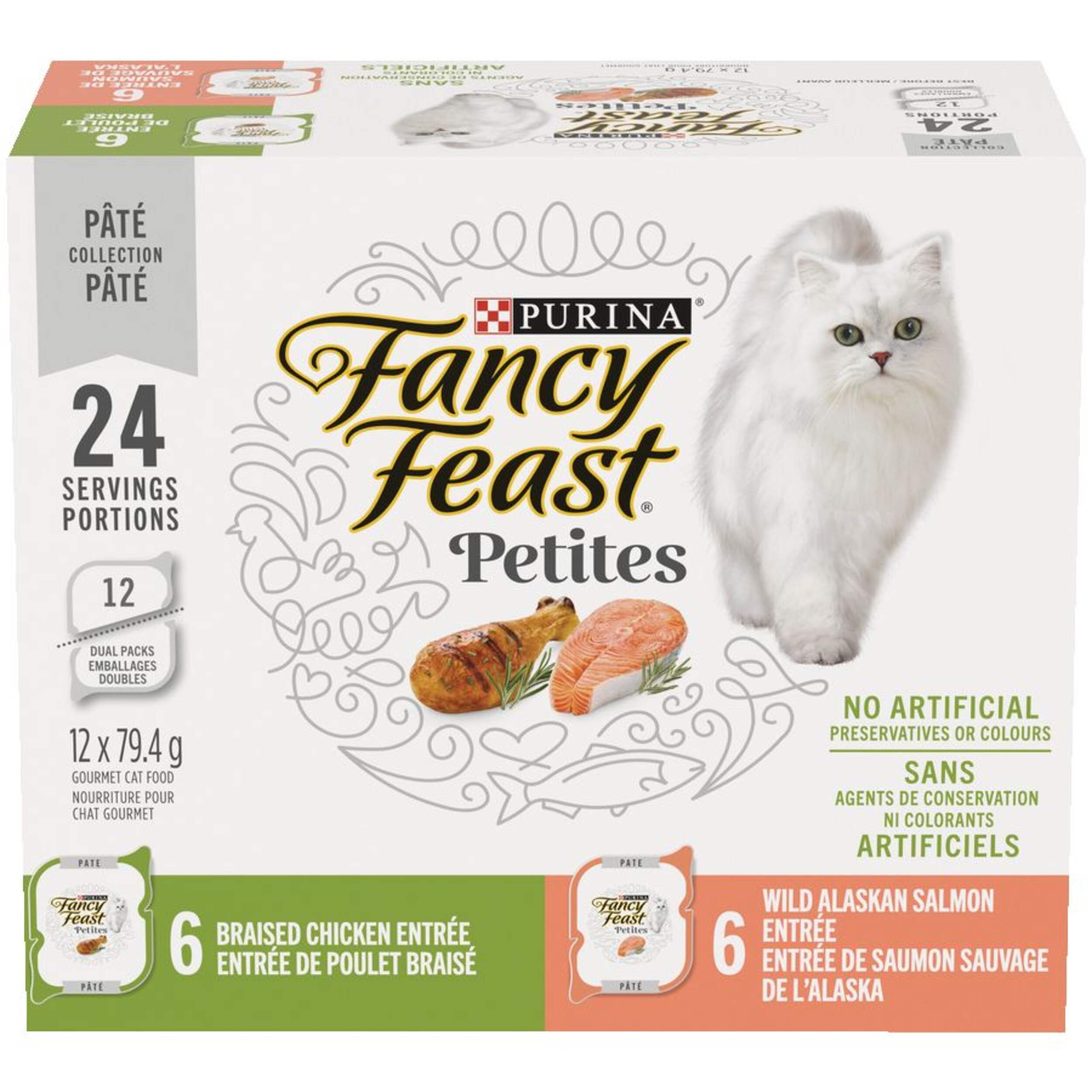 Fancy Feast Petites Pâté Collection Wet Cat Food Variety Pack, 12-pk Front_Elevated