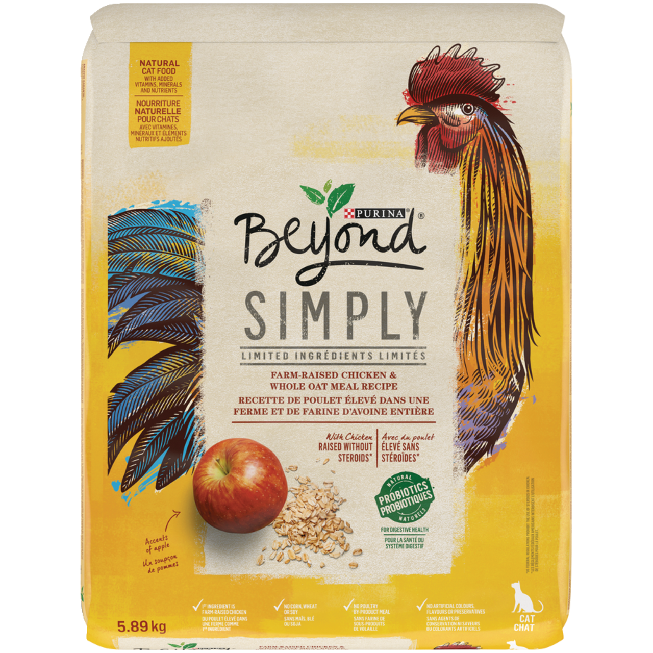 Beyond Simply Farm Raised Chicken Oat Meal Recipe Cat Food 5.89