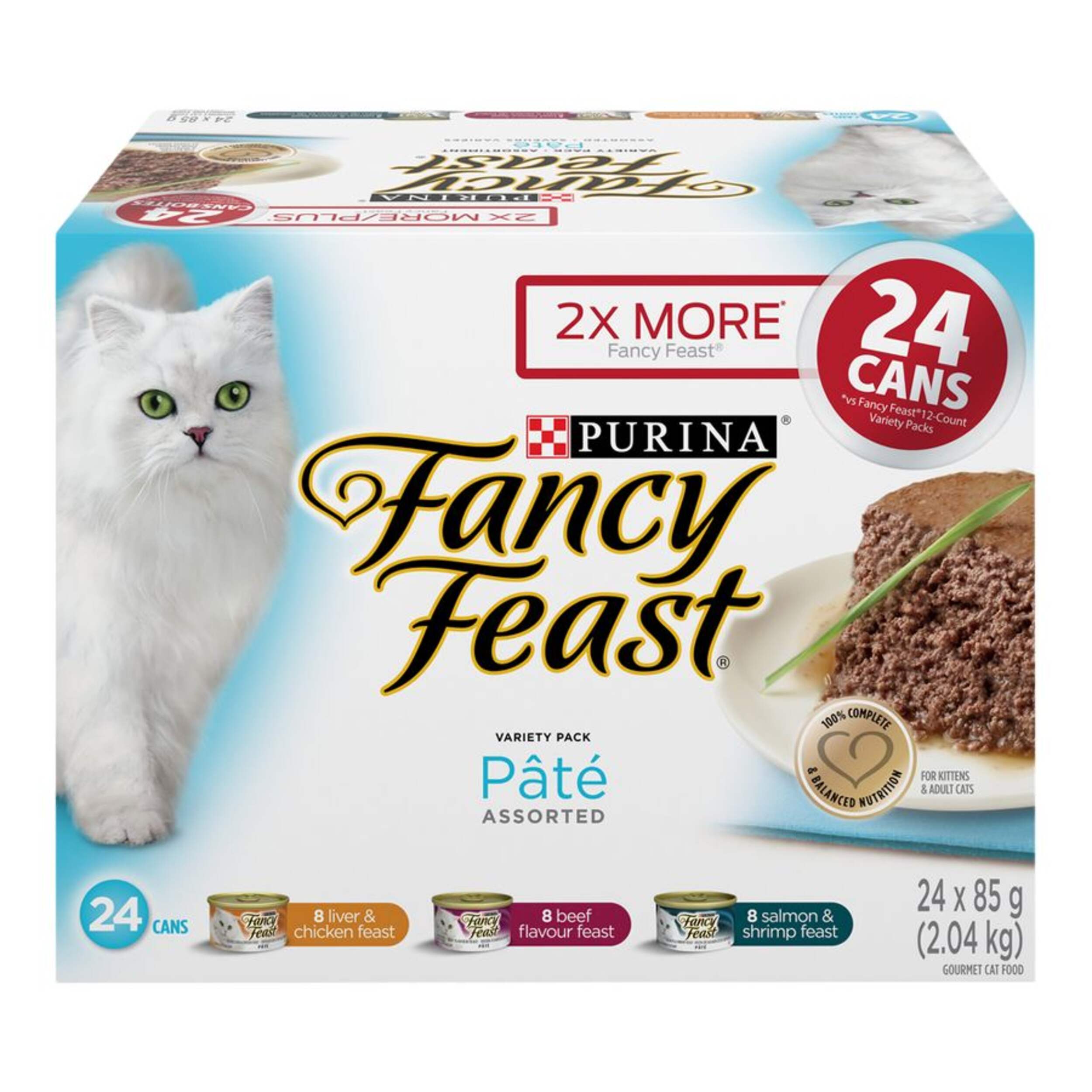 Fancy Feast Pâté Collection Wet Cat Food Variety Pack, 24-pk Front_Elevated