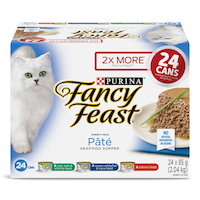 Fancy Feast Seafood Supper Pâté Collection Wet Cat Food Variety Pack, 24-pk Front_Elevated