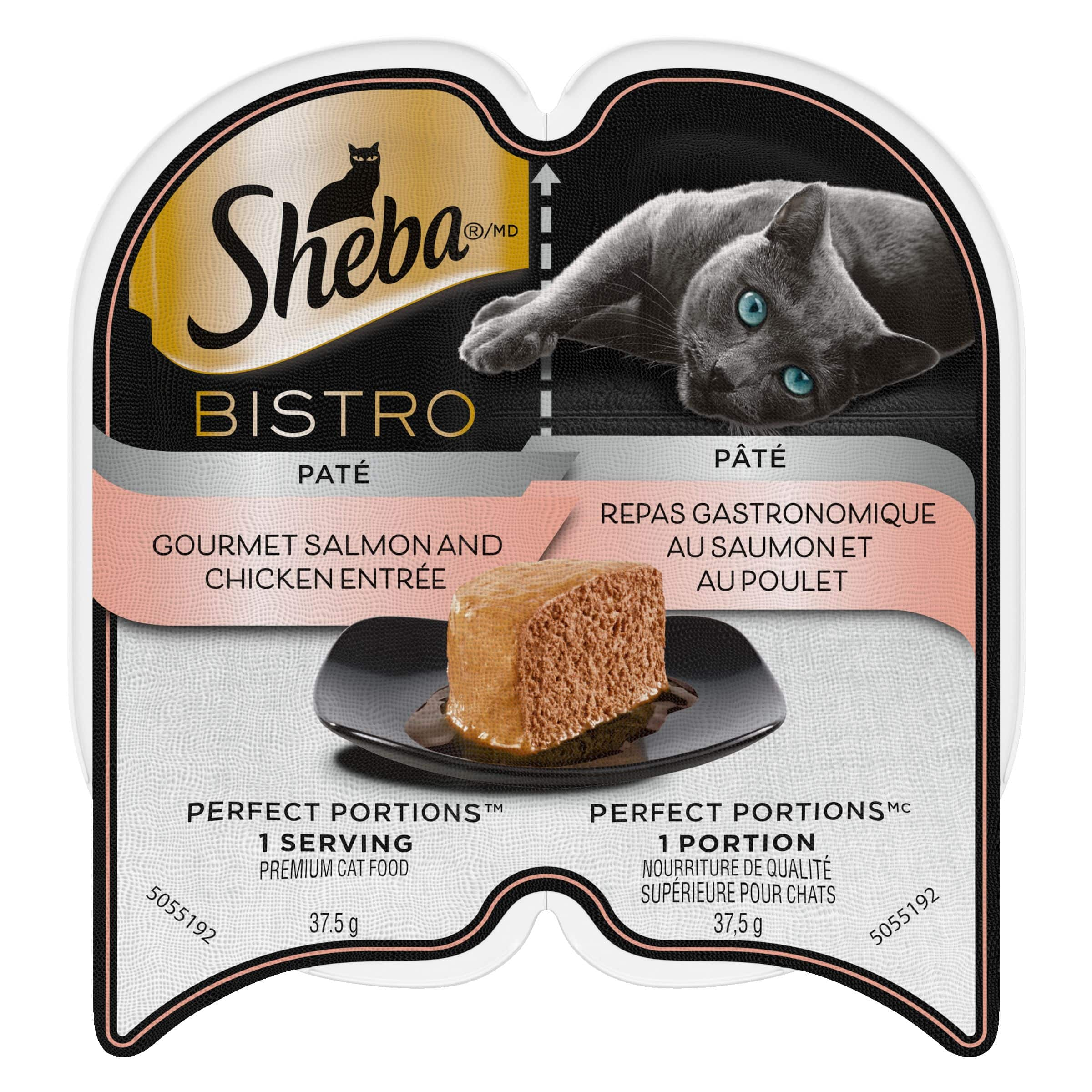 Sheba Bistro Pat Perfect Portions Wet Cat Food Gourmet Salmon