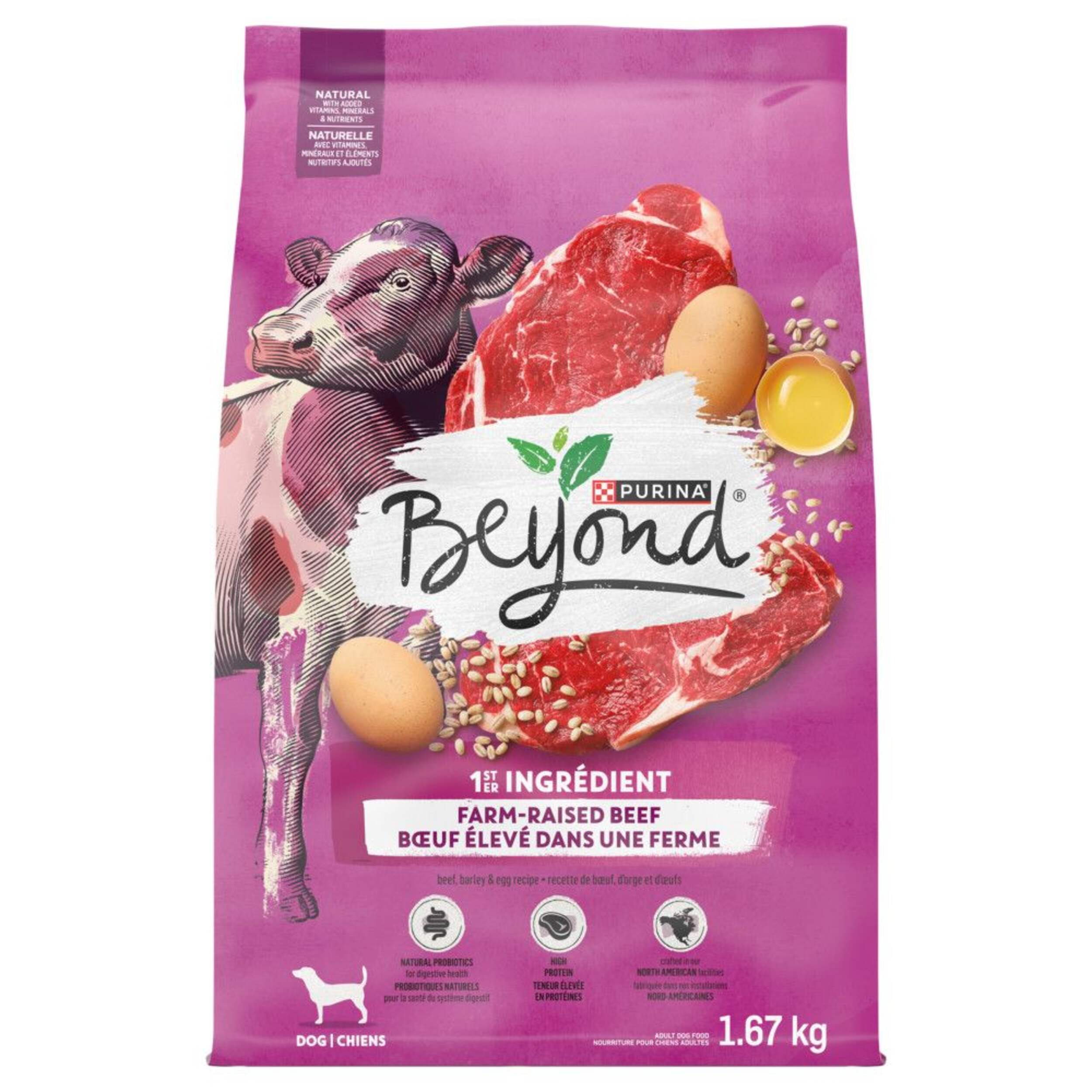 Beyond Simply Beef Dry Dog Food, 1.67-kg Front_Flat