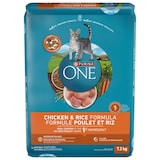 Purina ONE SmartBlend Chicken & Rice Formula Dry  Cat Food, 7.2-kg Front_Flat
