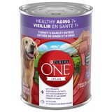 Purina ONE +Plus Classic Ground Healthy Aging 7+ Turkey & Barley Entrée Wet Dog Food for Senior Dogs, 368 Front_Elevated