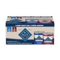 Assortiment de nourriture humide pour chiens adultes Blue Buffalo BLUE recettes de poulet et de boeuf style maison, 12,5 oz, paq. 6 Front_Elevated