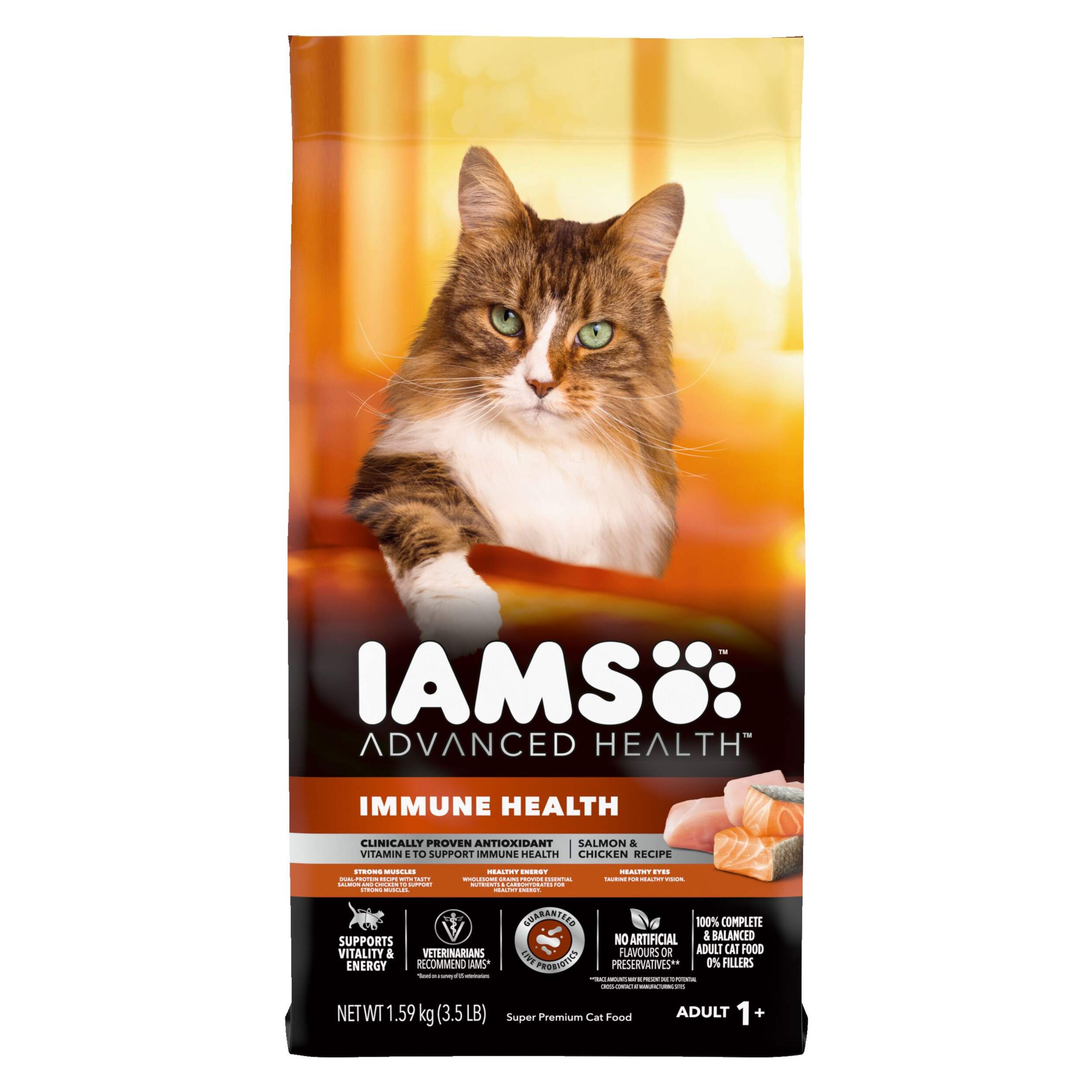 IAMS Advanced Health™ Immune Health Salmon and Chicken Dry Cat Food, 1.59-kg Front_Flat