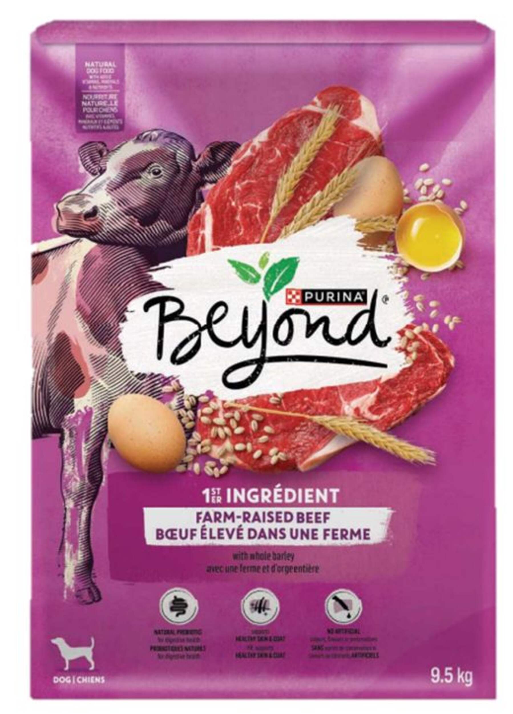 Nourriture sèche pour chiens adultes Purina Beyond, boeuf élevé à la ferme, 9,5 kg Front_Flat