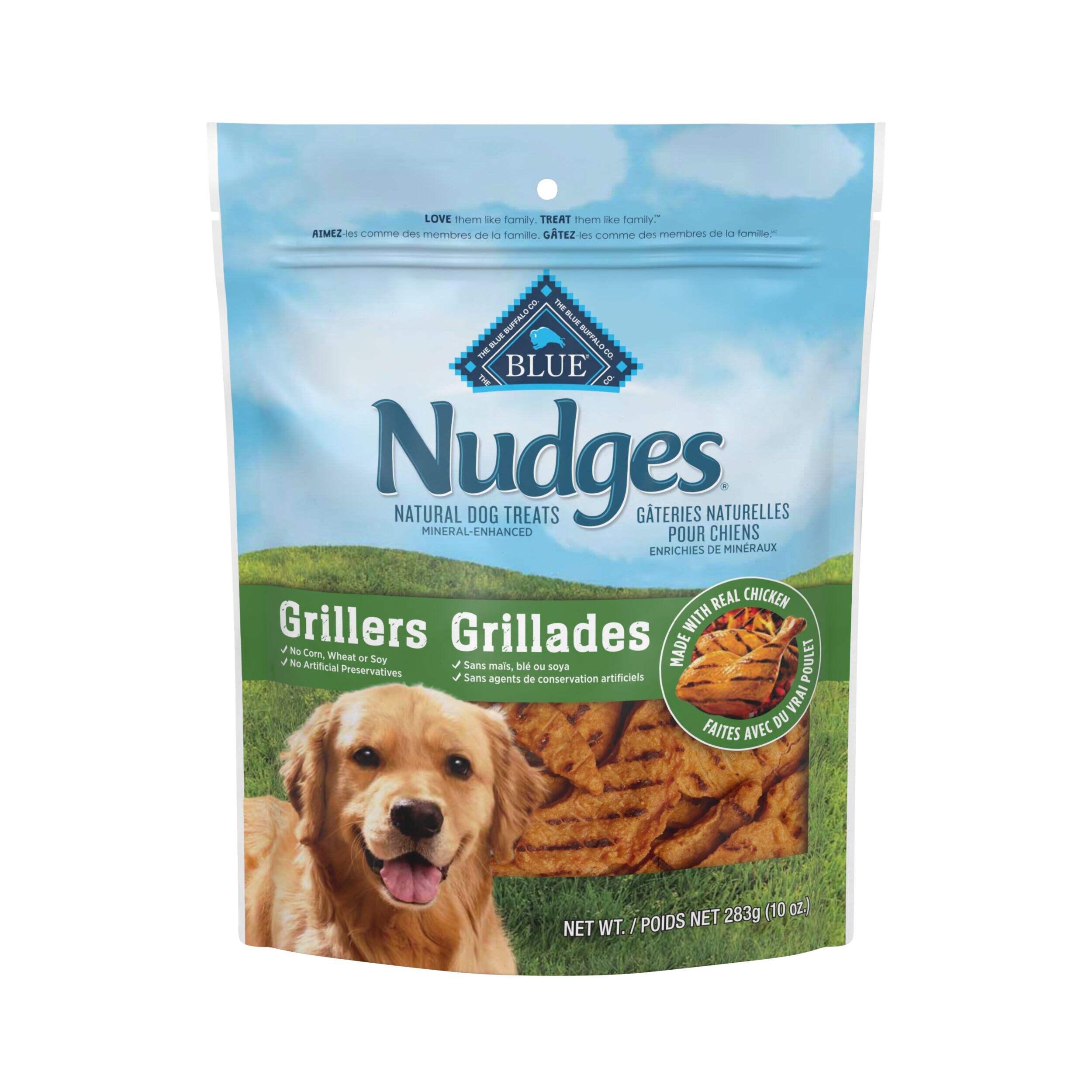 Blue Buffalo Nudges Chicken Grillers, Natural Dog Treat, 283-g Front_Flat