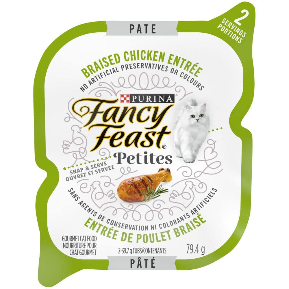 Purina Fancy Feast Petites Wet Pate Cat Food Braised Chicken Flavour 74.9 g Canadian Tire