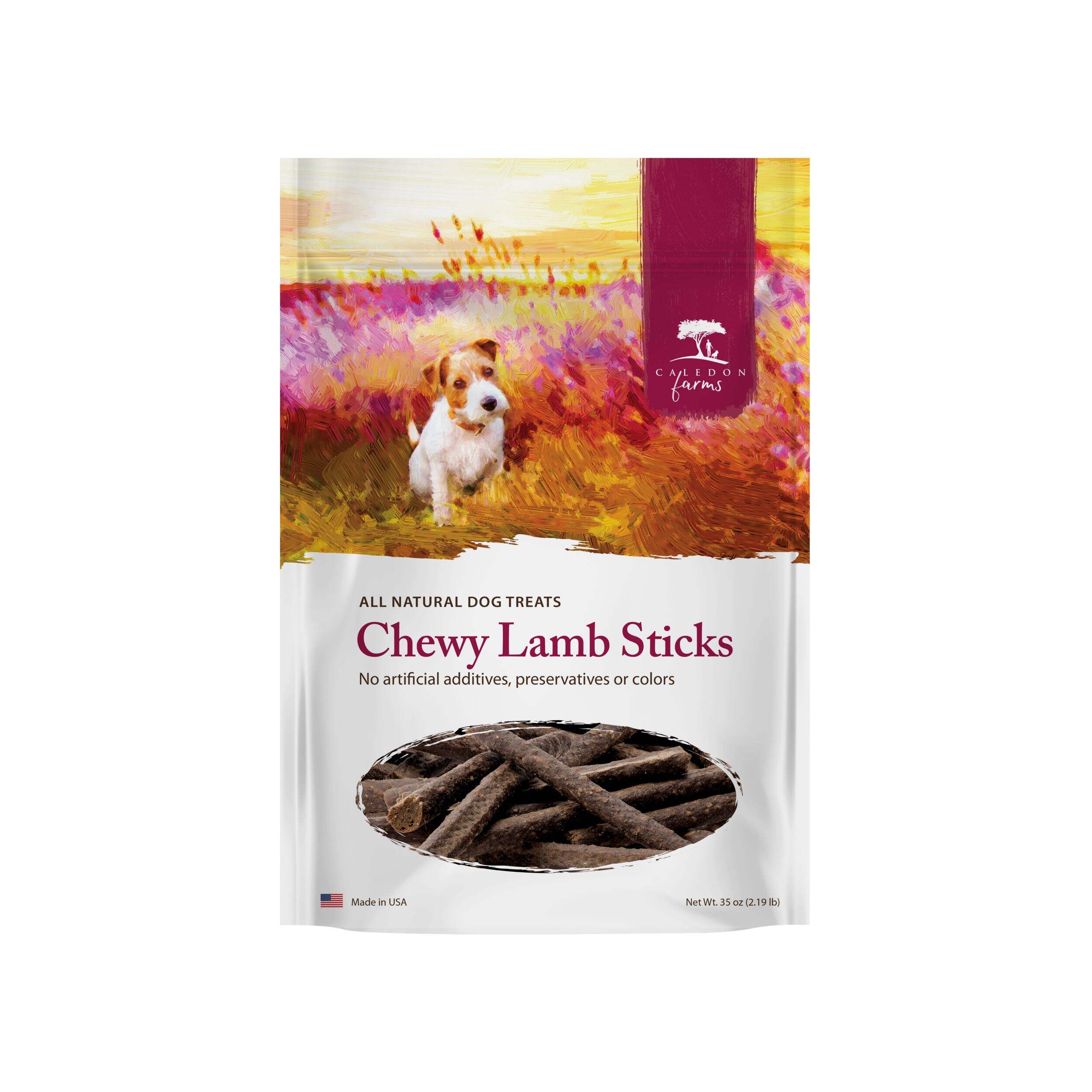 Caledon Farms Chewy Lamb Sticks All Natural Dog Treats, 200-g Front_Flat