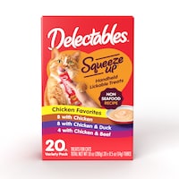 Hartz Delectable Squeeze Ups Handheld Lickable Non Seafood Wet Cat Treat Variety Pack, 20-pk Front_Flat