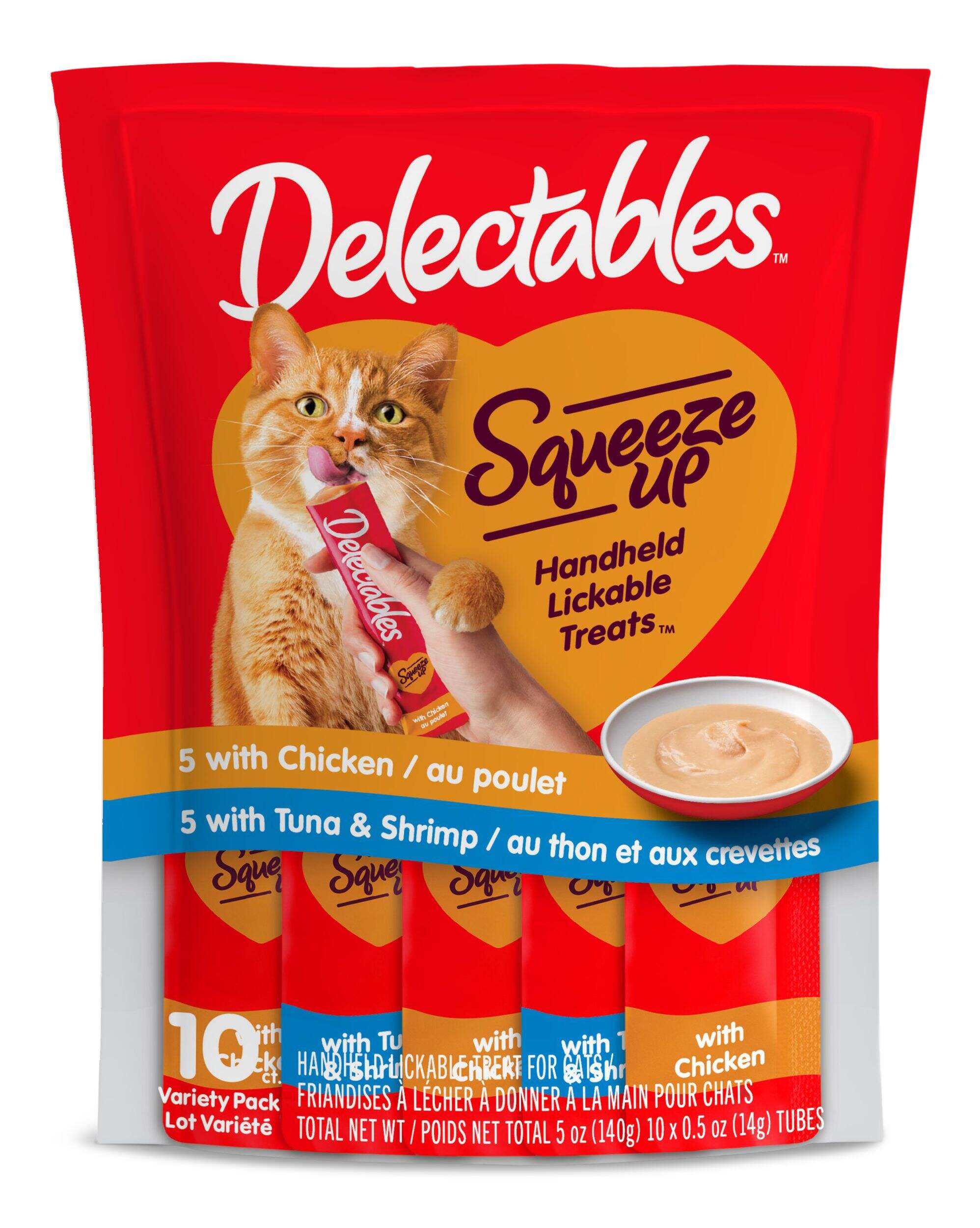 Hartz Delectable Squeeze Ups Handheld Lickable Cat Treat, 10-pk Front_Flat