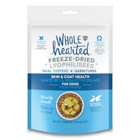 Garniture de repas pour chiens WholeHearted lyophilisée, soins peau et pelage