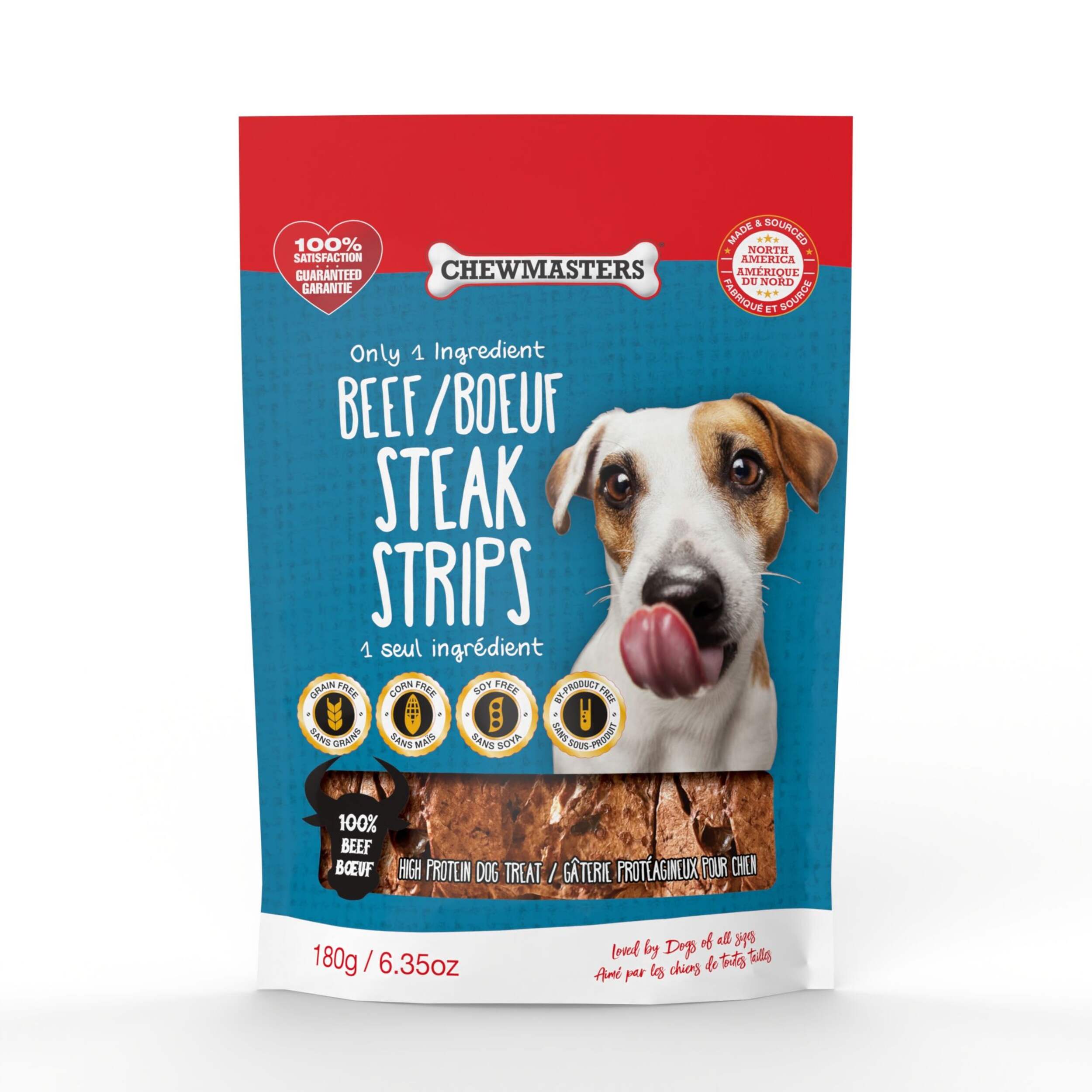 Chewmasters Beef Tender Strips Beef Dog Treats, Dry Treats, 180-g Front_Flat
