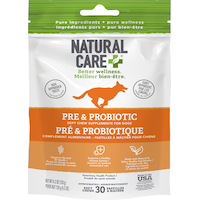 Natural Care Pre & Probiotic Chicken Soft Chew Supplements for Dogs, Chicken, 30-pk Front_Flat