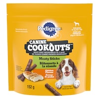 Bâtonnets de viande pour chiens Pedigree Cookout, saveur poulet, 152 g Front_Flat