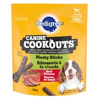 Gâteries de lanières de viande tendres pour chiens Pedigree Canine Cookout, saveur de poulet, 516 g Front_Flat