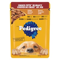 Pedigree Single Grilled Chicken Wet Dog Food Topper, 100-g Front_Flat