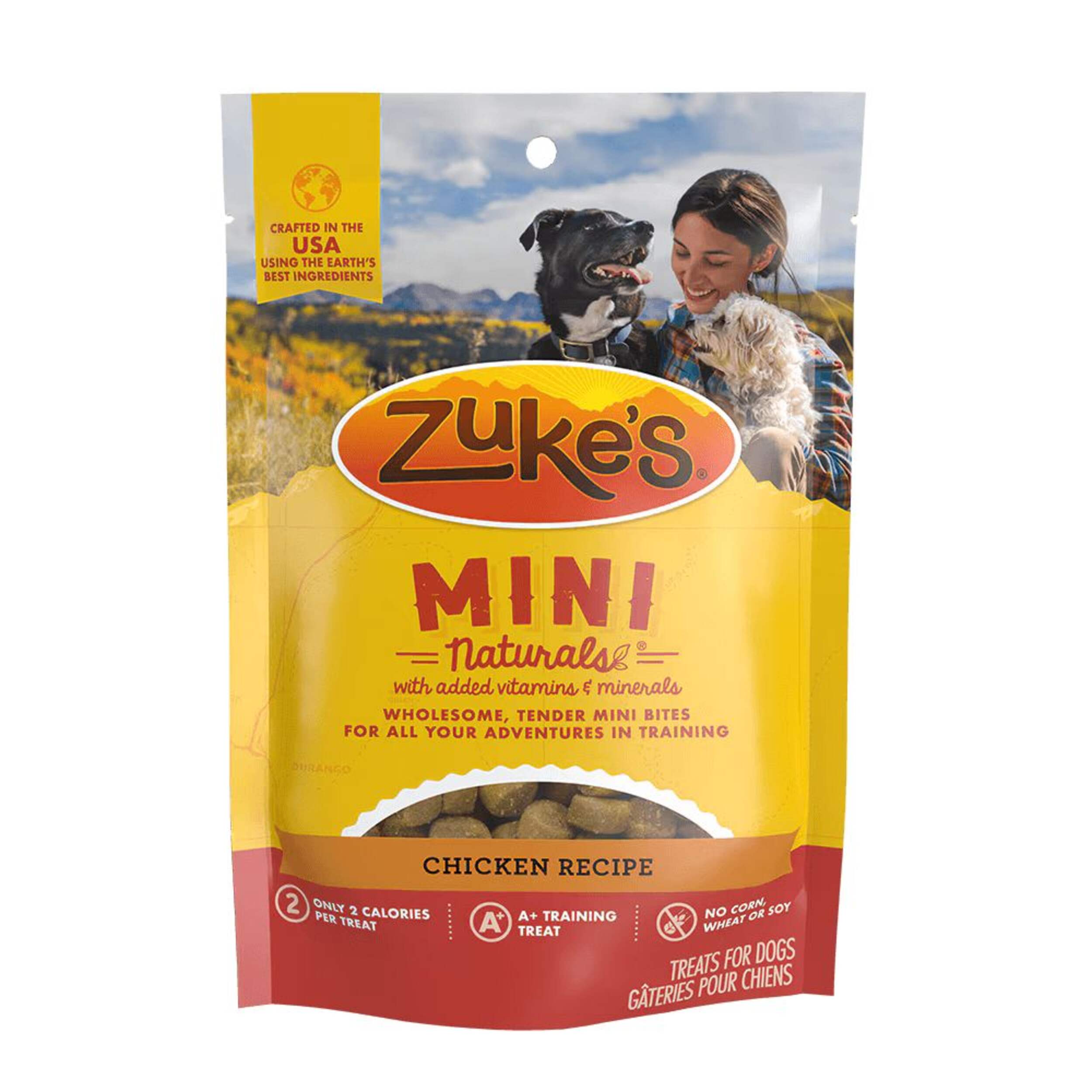 Mini gâteries d'entraînement pour chiens Zuke's Naturals, recette de poulet, 170 g Front_Flat