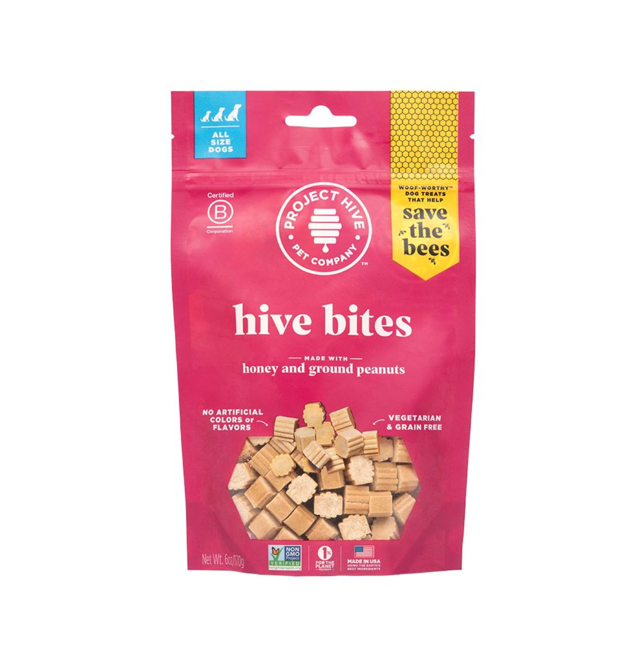 Project Hive Hive Bites Grain-Free Soft Dog Chews, 170-g Front_Flat