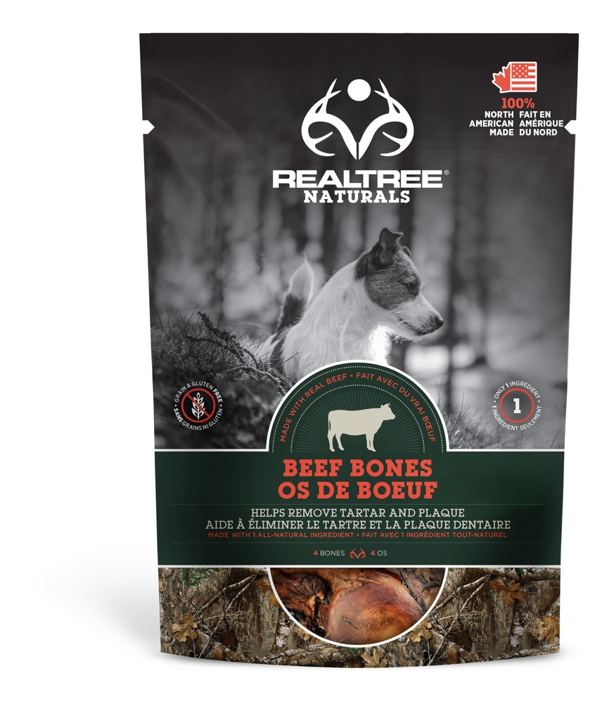 RealTree Naturals Beef Bones Dog Treats, 4Pk, 454g Canadian Tire
