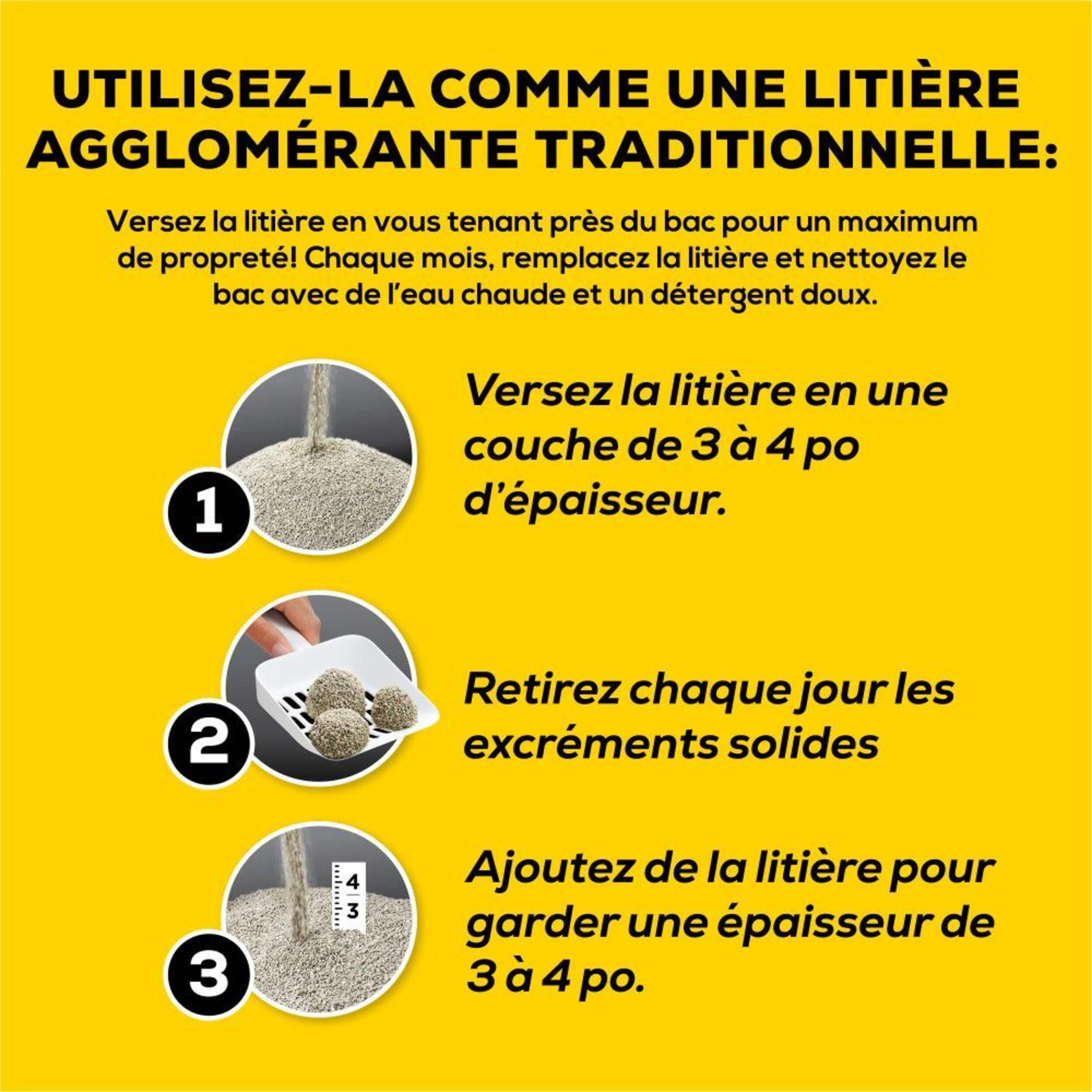 Litière pour chats multichat TidyCats PoidsPlume 4-en-1, 5,44 kg Composite_or_Mixed