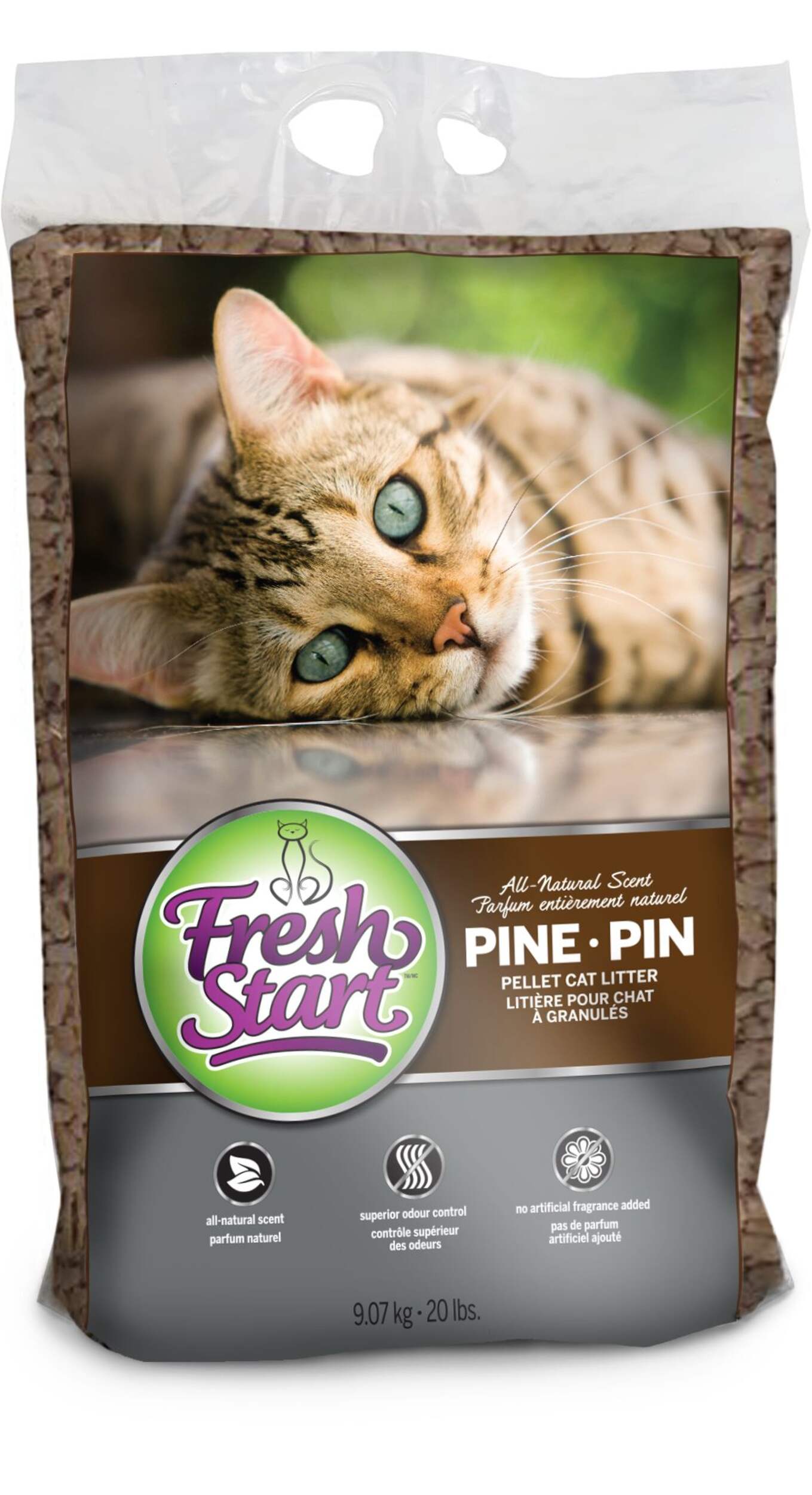 Fresh Start Pine Pellet Cat Litter, 9-kg Front_Flat