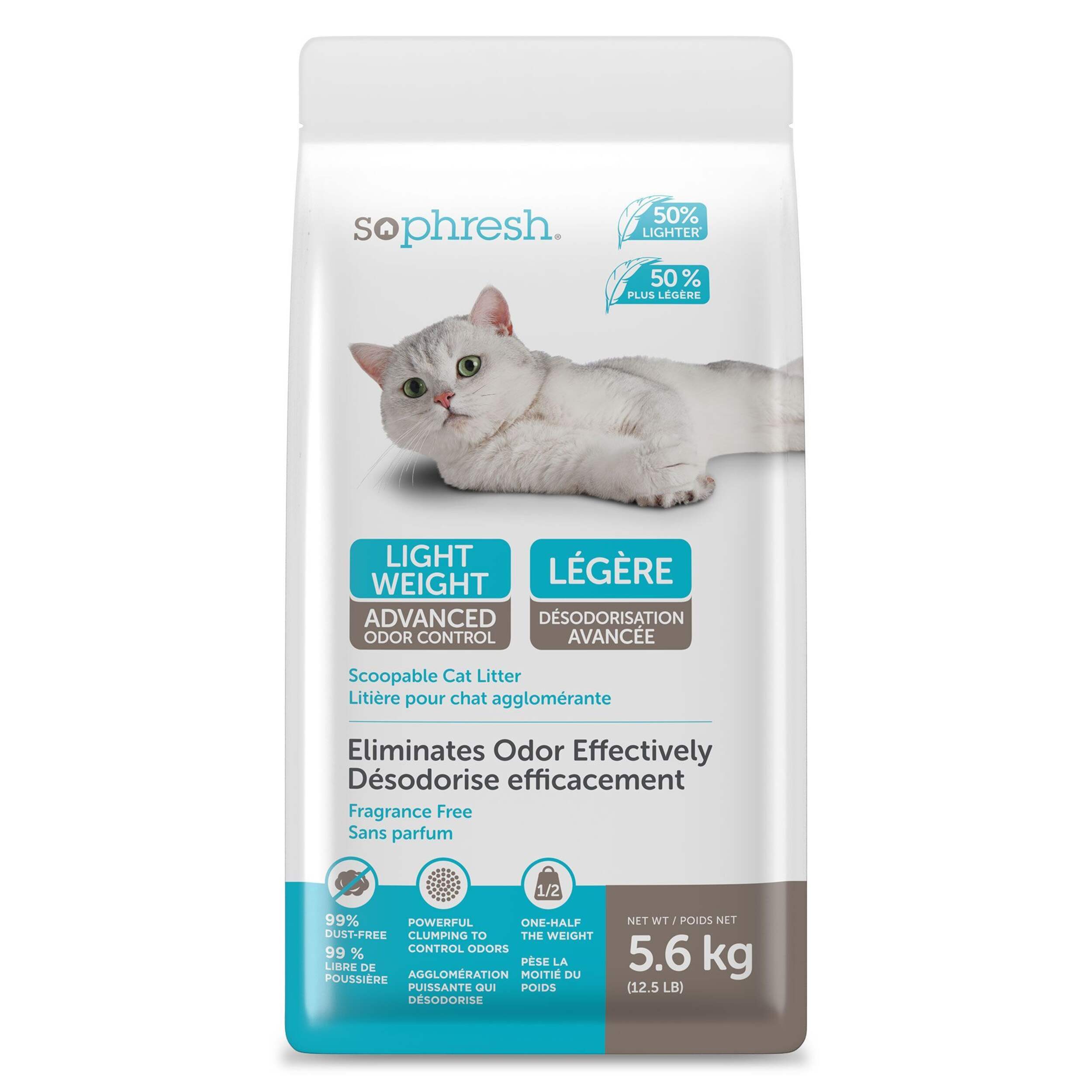 So Phresh Lightweight Advanced Odour Control Cat Litter, 5.76-kg Front_Flat