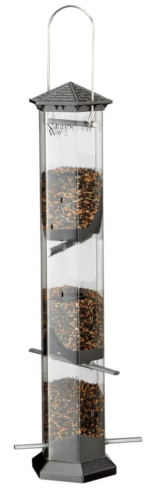 Sunflower Twist & Clean Pewter Bird Feeder, 17-in | Canadian Tire