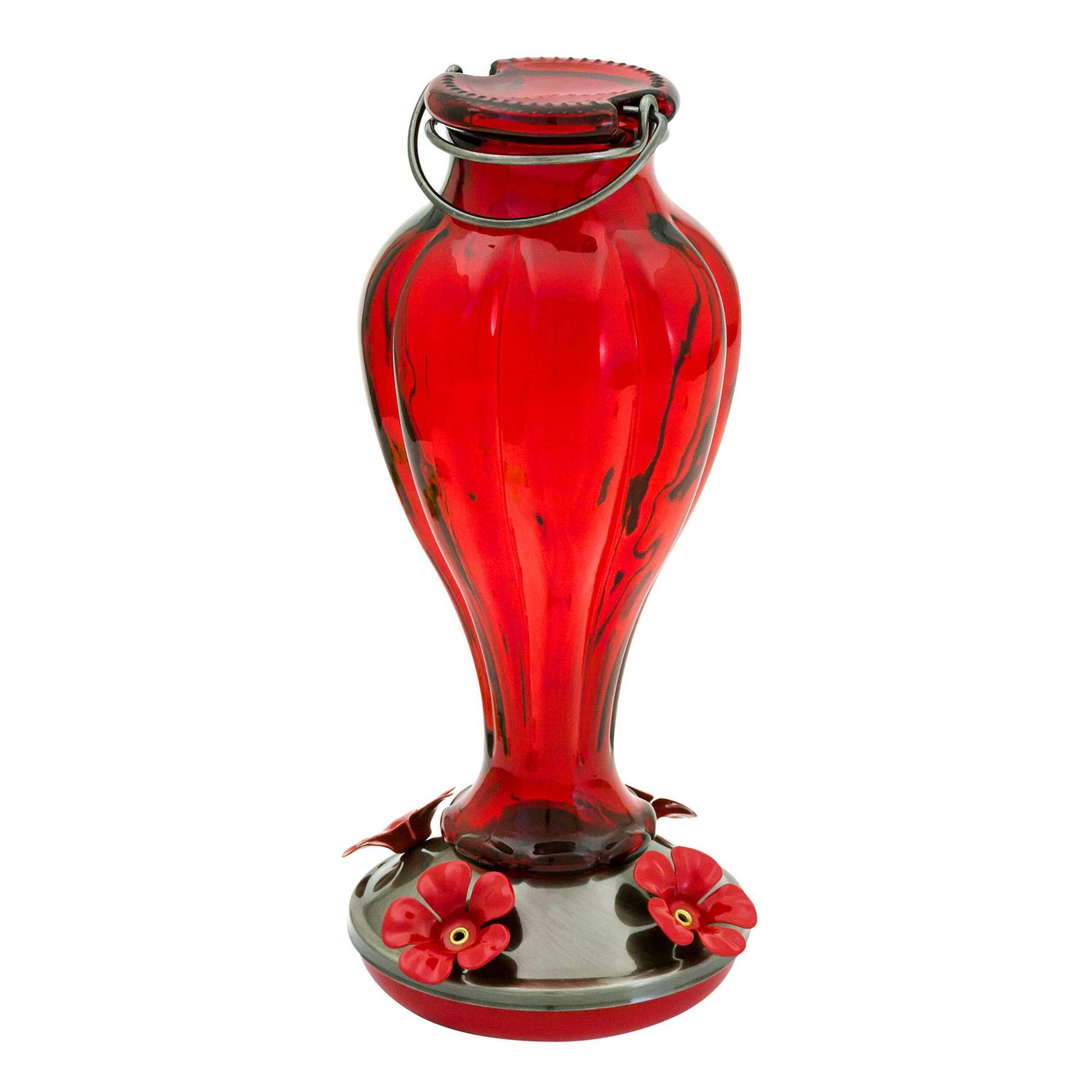 Stokes Select Glass Blossom Bird Feeder with 4 Feeding Ports, 24-oz Front_Elevated