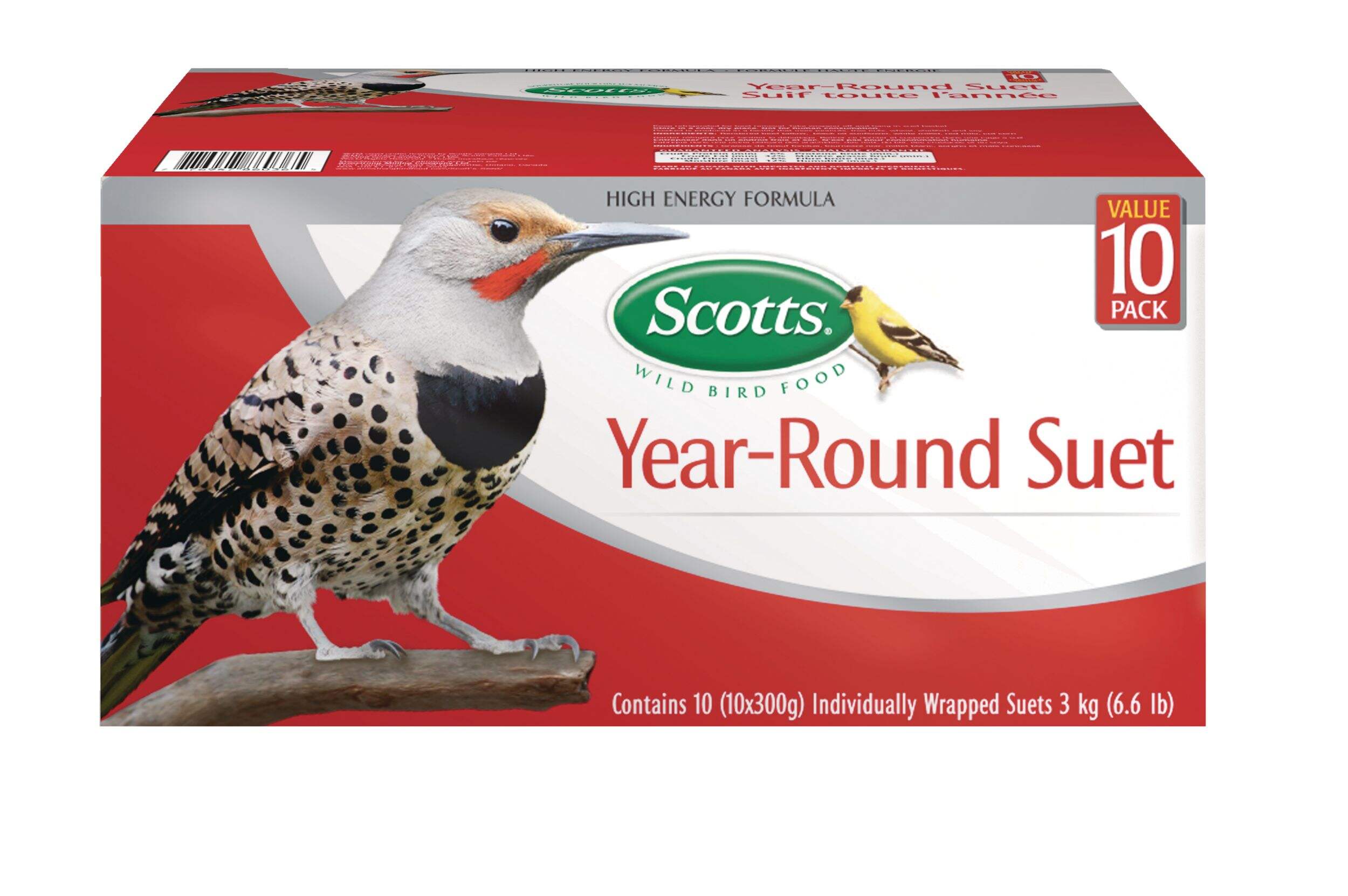 Scotts Year-Round High Energy Suet Wild Bird Food, 3-kg, 10-pk Front_Elevated