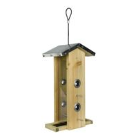Nature's Way Cedar Rustic Vertical Hopper Bird Feeder, 1.5-qt Front_Three_Fourths_Angled_Right