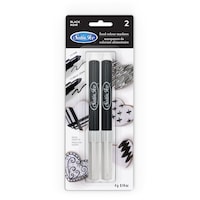 Satin Ice Food Colour Markers Black Bold/Fine Blister, 0.14-oz, 2-pk Front_Flat