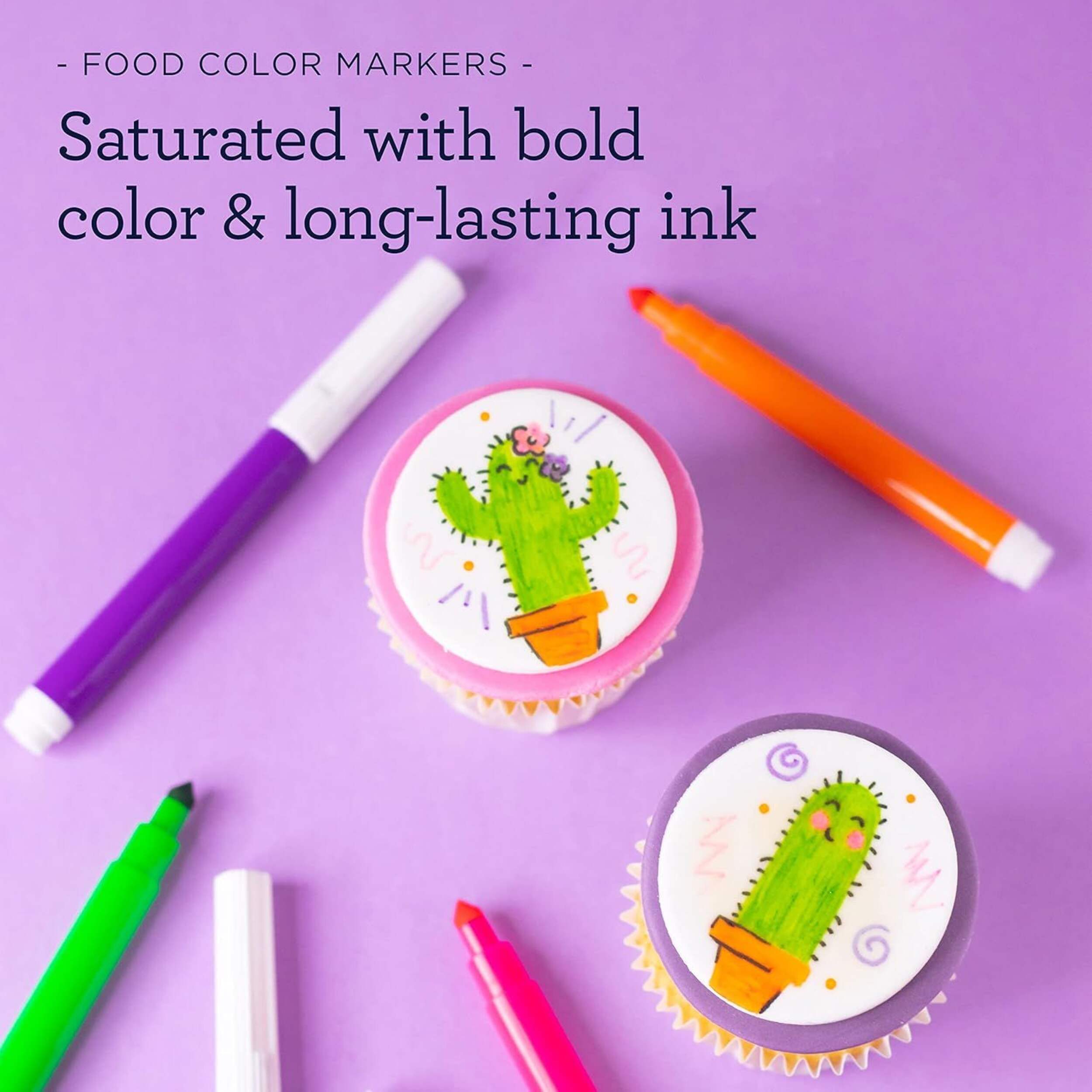 Satin Ice Food Colour Markers Black Bold/Fine Blister 0 14 oz 2 pk