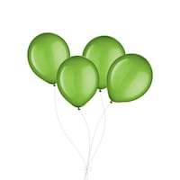 Round Latex Balloon Bouquet, Kiwi, 4-pk, Helium Inflation & Ribbon Included for Birthday/Special Occasion Front_Flat