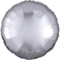 Round Satin Foil Balloon, Assorted Colours, 18-in, Helium Inflation & Ribbon Included for Birthday/Special Occasion