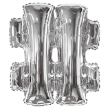 Ballon en aluminium satiné mot-clic, choix de couleurs, 33 po, gonflement à l'hélium et ruban inclus, anniversaire/remise de diplômes/fête prénatale/mariage/bal des finissants Front_Flat