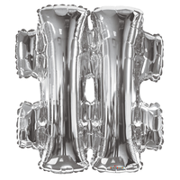 Ballon en aluminium satiné mot-clic, choix de couleurs, 33 po, gonflement à l'hélium et ruban inclus, anniversaire/remise de diplômes/fête prénatale/mariage/bal des finissants Front_Flat