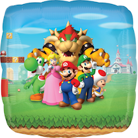 Mario Brothers Jumbo Balloon, 28-in Front_Flat