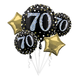 Bouquet de ballons étincelants Celebration, 70e anniversaire Front_Flat