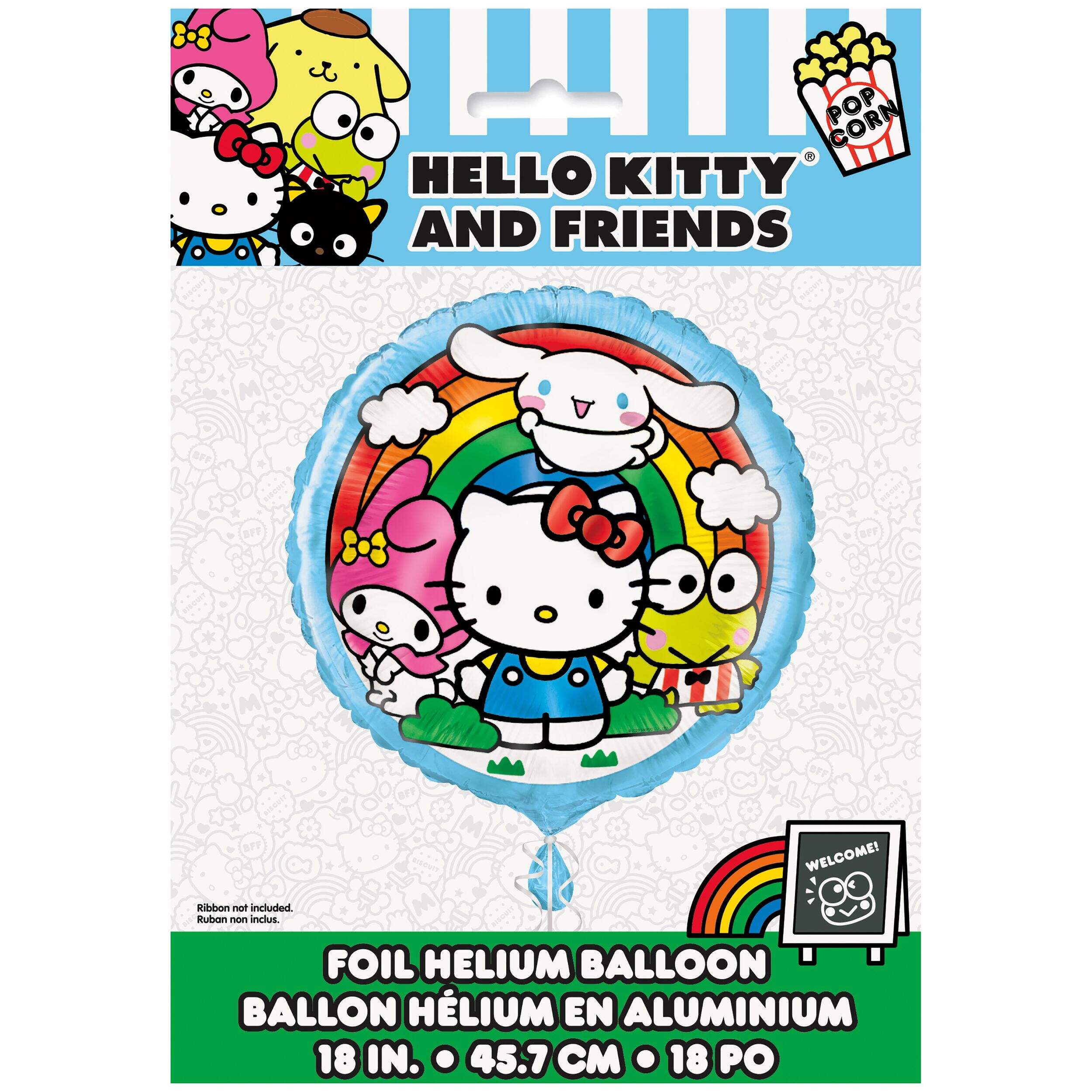 Helium Inflation included for Hello Kitty birthday parties Front_Flat
